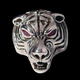 Tiger Ring with Marquise Eyes - Ring - Big Joes Biker Rings