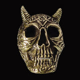 Horned Celtic Skull Ring - Ring - Big Joes Biker Rings