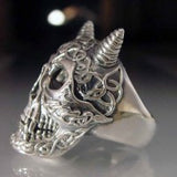 Horned Celtic Skull Ring - Ring - Big Joes Biker Rings