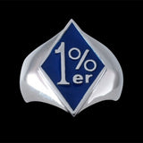 1%er Diamond Face Ring - Ring - Big Joes Biker Rings