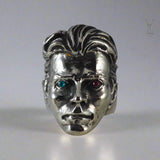 David Bowie Tribute Ring with Crystal Eyes - Ring - Big Joes Biker Rings