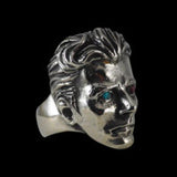 David Bowie Tribute Ring with Crystal Eyes - Ring - Big Joes Biker Rings