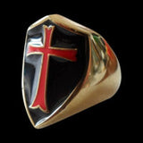 Crusader Cross Knights Templar Ring (R&B) - Ring - Big Joes Biker Rings
