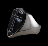 Crusader Cross Knights Templar  Ring (Black) - Ring - Big Joes Biker Rings