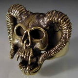 Aries Ram Skull Ring - Ring - Big Joes Biker Rings