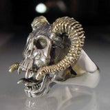 Aries Ram Skull Ring - Ring - Big Joes Biker Rings