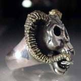 Aries Ram Skull Ring - Ring - Big Joes Biker Rings