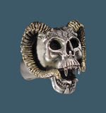 Aries Ram Skull Ring - Ring - Big Joes Biker Rings