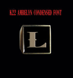 Square K22 Ambelyn Font 1-Letter Bronze Rings - Ring - Big Joes Biker Rings