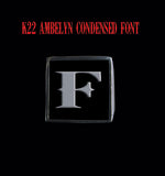Square K22 Ambelyn Font 1-Letter Sterling Silver Rings - Ring - Big Joes Biker Rings