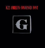Square K22 Ambelyn Font 1-Letter Sterling Silver Rings - Ring - Big Joes Biker Rings