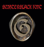 Oval Gothic Font 1-Letter Bronze Rings - Ring - Big Joes Biker Rings