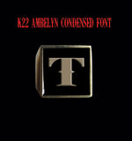 Square K22 Ambelyn Font 1-Letter Bronze Rings - Ring - Big Joes Biker Rings