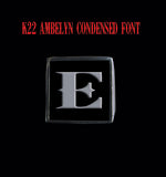 Square K22 Ambelyn Font 1-Letter Sterling Silver Rings - Ring - Big Joes Biker Rings