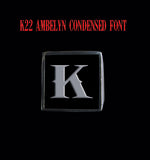 Square K22 Ambelyn Font 1-Letter Stainless Steel Rings - Ring - Big Joes Biker Rings