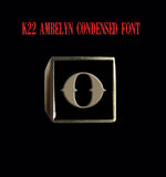 Square K22 Ambelyn Font 1-Letter Bronze Rings - Ring - Big Joes Biker Rings