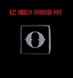 Square K22 Ambelyn Font 1-Letter Sterling Silver Rings - Ring - Big Joes Biker Rings