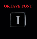 Square Oktave Font 1-Letter Sterling Silver Rings - Ring - Big Joes Biker Rings