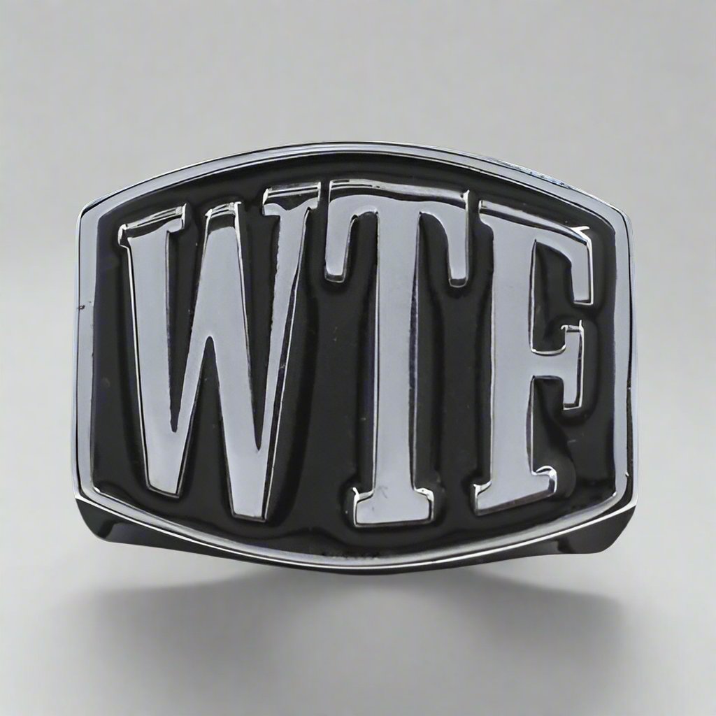 WTF 3-Letter Ring – Big Joes Biker Rings