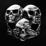 3 Skull Ring