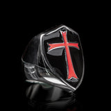 Crusader Cross Knights Templar Ring (R&B) - Ring - Big Joes Biker Rings
