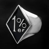 1%er Diamond Face Ring