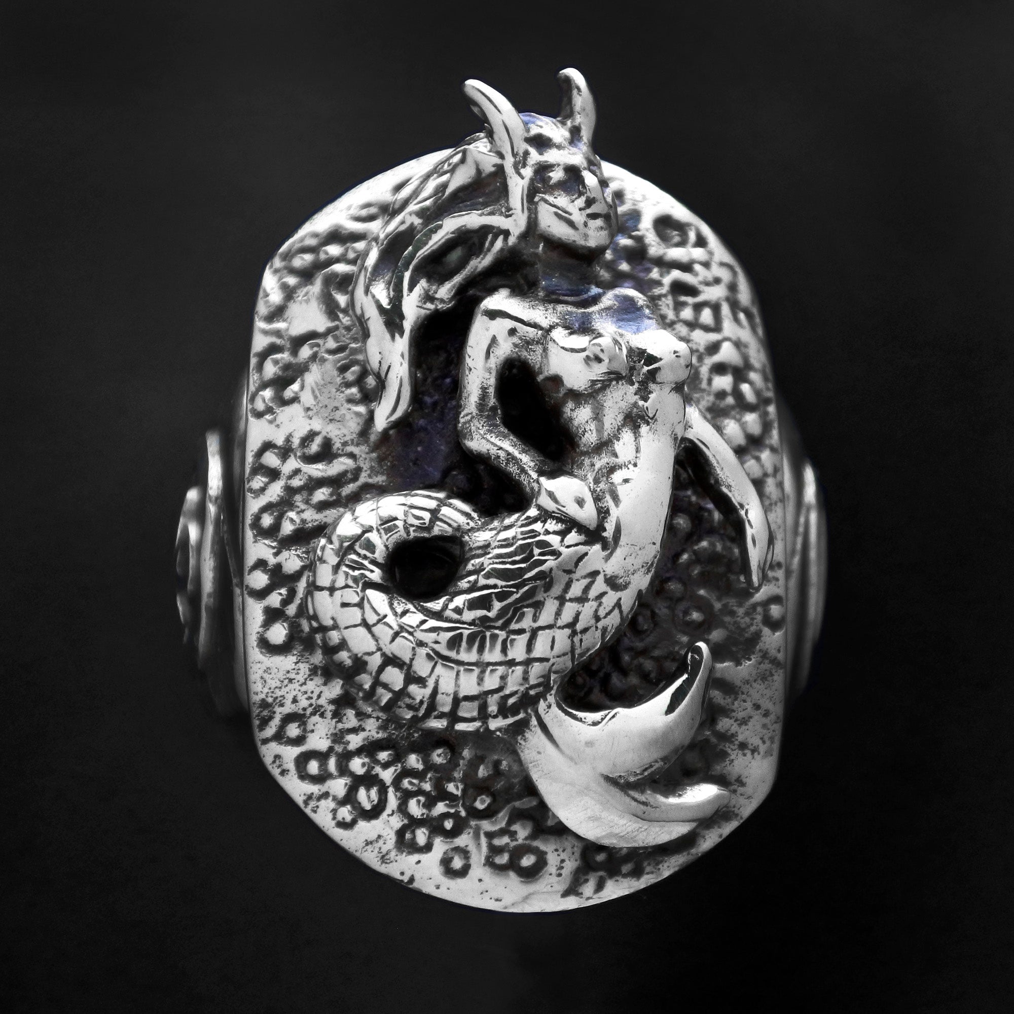 Buy Joker & Witch Capricorn Zodiac Silver Ring For Women Online
