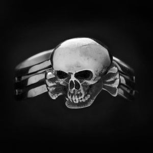 Death Head 3 Band Skull Ring
