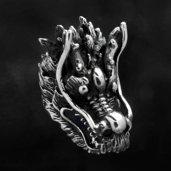 Sree Kumaran | 92.5 Dragon Design Fancy Silver Ring For Mens