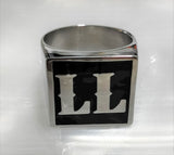 K22 Ambelyn Font - H to L Two Letter Steel Rings