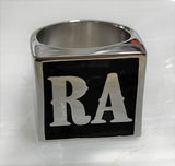 K22 Ambelyn Font - R to Z Two Letter Silver Rings