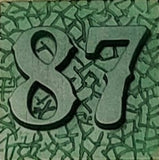 Two Digit Number Square (K22 Ambelyn Font) Bronze Ring