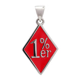 1%er Diamond Face Large Pendant