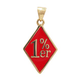 1%er Diamond Face Large Pendant