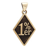 1%er Diamond Face Large Pendant