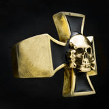 Iron Cross with Death Head Skull Ring