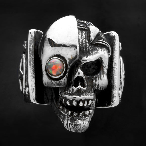 Mecha Steampunk Borg Skull Ring
