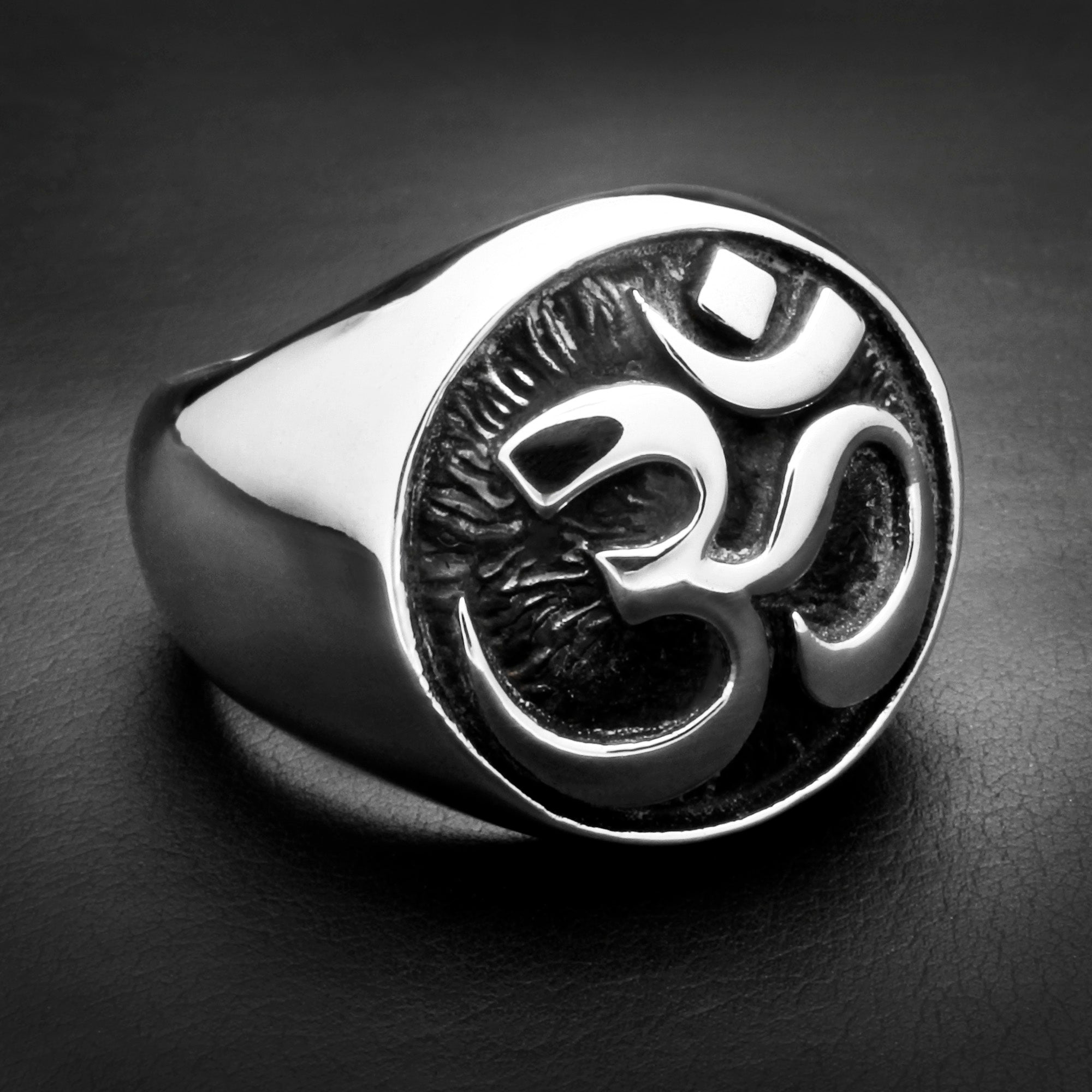 Sterling Silver Om Ring (Size 9.75) | Symbols Jewellery
