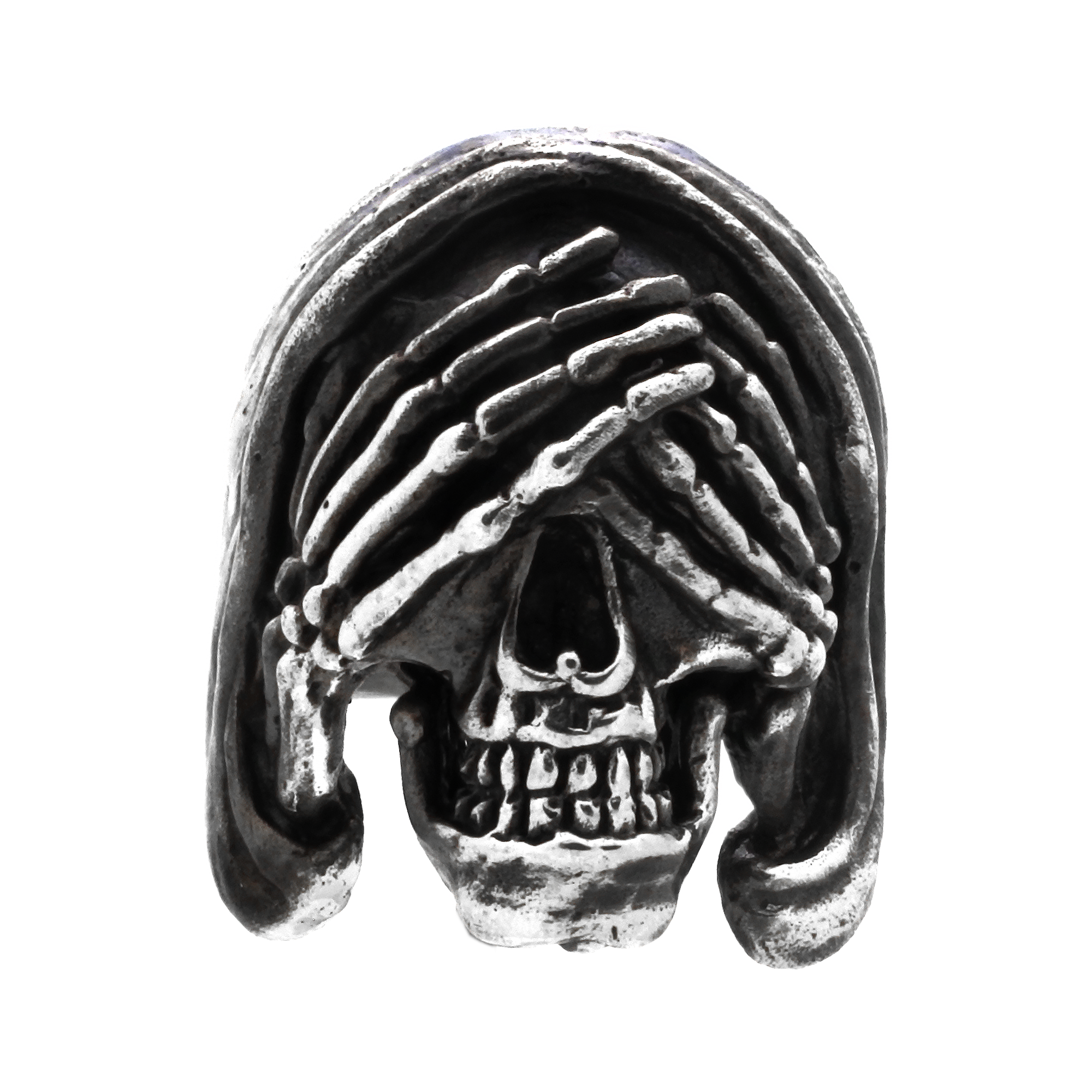 See No Evil Skull Ring – Big Joes Biker Rings