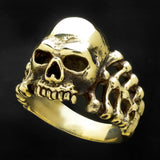 Skull with Bones Ring
