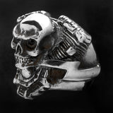V-Twin Engine with Skull Ring