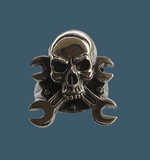 Skull and Wrenches Ring - Ring - Big Joes Biker Rings