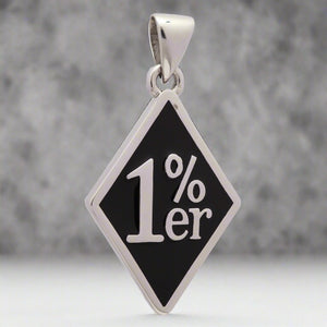 1%er Diamond Face Large Pendant