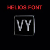 Helios Font - R to Z Two Letter Steel Rings - Ring - Big Joes Biker Rings