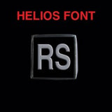Helios Font - R to Z Two Letter Steel Rings - Ring - Big Joes Biker Rings