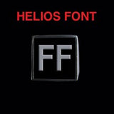 Helios Font - D to G Two Letter Silver Rings - Ring - Big Joes Biker Rings