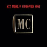 K22 Ambelyn Font - M to Q Two Letter Bronze Rings - Ring - Big Joes Biker Rings