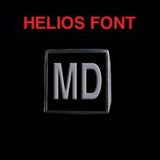 Helios Font - M to Q Two Letter Steel Rings - Ring - Big Joes Biker Rings