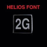 Helios Font - A to C Two Letter Steel Rings - Ring - Big Joes Biker Rings