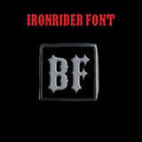 Various Ironrider Font - Two Letter Steel Rings - Ring - Big Joes Biker Rings